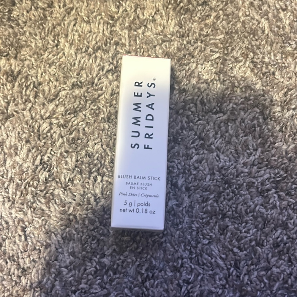 summer fridays blush balm stick shade pink skies
